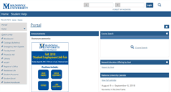 Desktop Screenshot of myportal.madonna.edu