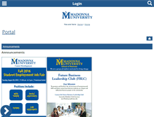 Tablet Screenshot of myportal.madonna.edu