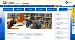 Desktop Screenshot of library.madonna.edu