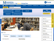 Tablet Screenshot of library.madonna.edu