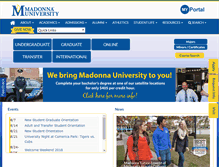 Tablet Screenshot of madonna.edu